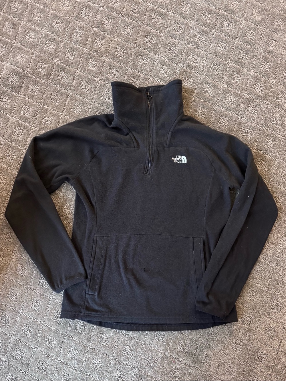 The North Face Women’s Black Quarter Zip Fleece Pullover size s